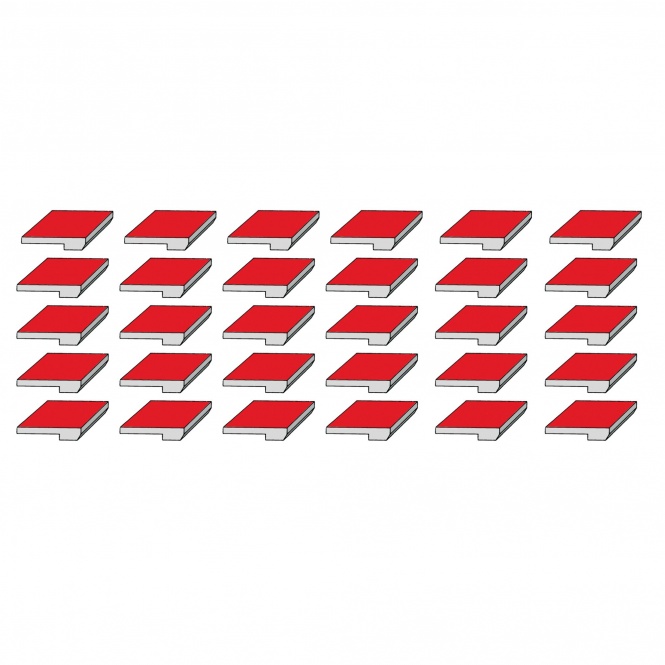 Kippmagnete-Satz (30 Stück) für 1 Lehrperson 30 Wochenstunden, 15x10 mm 